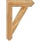 Ekena Millwork Traditional Arts and Crafts Rough Sawn Bracket w/ Offset Brace, Western Red Cedar, 8"W x 28"D x 40"H BKT0806X28X40TRA03RWR - alternate 2